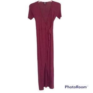 chinese dress ladies Black Side Ruched Maxi Dress With Slit
